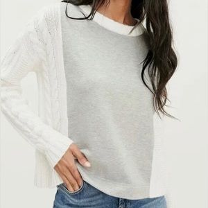 Splendid mixed media sweater.